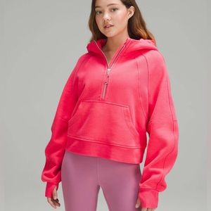 Lululemon Scuba Oversized Half Zip Hoodie Lip Gloss XS/S